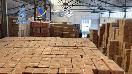 El vídeo de la intervención policial contra la falsificación