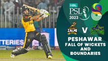 Let's Recap Peshawar Zalmi's Fall of Wickets And Boundaries | Match 27 | HBL PSL 8 | MI2T