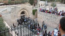 JERUSALEM-SINA 2019, Finishing the descent of the icon of the Virgin Mary to her tomb in Gethsemane for her feast day