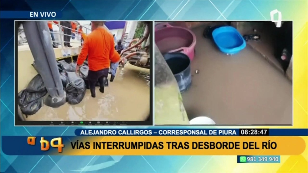 Piura: Lluvias y desbordes inundan Tambo Grande