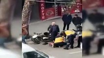 Bursa’da motosiklet sürücüsü kaza yaptı, yardımına ilk önce vatandaşlar koştu