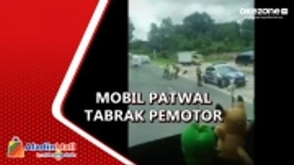 Viral! Mobil Patwal dalam Rombongan Pejabat Tabrak Motor di Jalinsum Medan