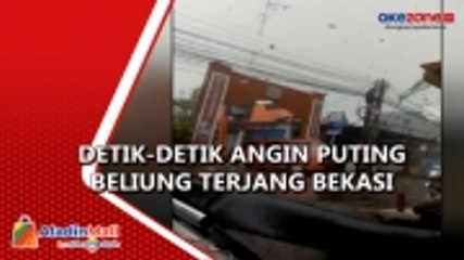 Download Video: Detik-Detik Angin Puting Beliung Terjang Bekasi Rusak Ratusan Rumah Warga