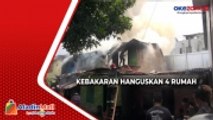 Diduga Korsleting, Kebakaran Hanguskan 4 Rumah di Medan