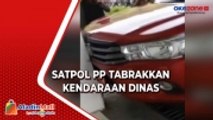 Viral! Aksi Anggota Satpol PP Tabrakkan Kendaraan Dinas ke Tembok Gedung