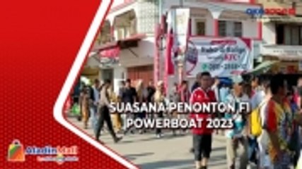 Penonton Tumpah Ruah Padati F1 Powerboat 2023 Indonesia di Danau Toba