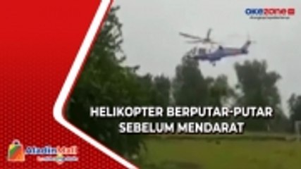 Inilah Detik-Detik Helikopter Kapolda Jatim saat Mendarat Darurat di Lapangan Rejotangan Tulungagung