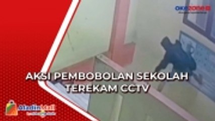 Aksi Pembobolan Sekolah Terekam CCTV, Pelaku Gasak Uang Rp10 Juta dan Peralatan Elektronik