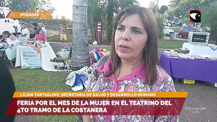 Feria por el mes de la mujer en el teatrino del 4to tramo de la costanera