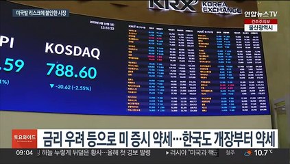 미국 시장 악재에…두 달만에 2,400선 무너진 코스피