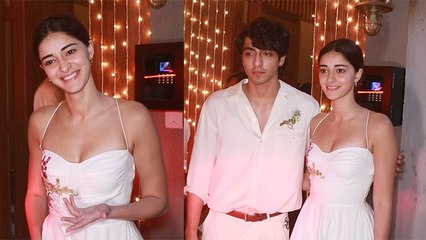 Download Video: Ananya Pandey Brother Ahaan Panday White twinning Look,Sister Alanna Pandey Pre Wedding Bash|Boldsky