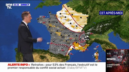 Un ciel pluvieux et nuageux sur une majeure partie du pays ce samedi, beaucoup de vent au sud-est