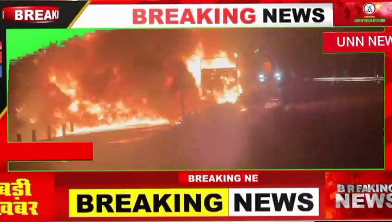 Loaded truck catches fire due t3353o short circuit at Shangbangla, Ri Bhoi district