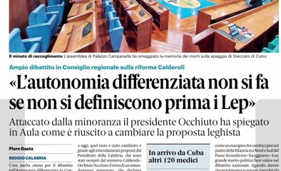 Rassegna stampa 11-03-22 edizioni Calabria