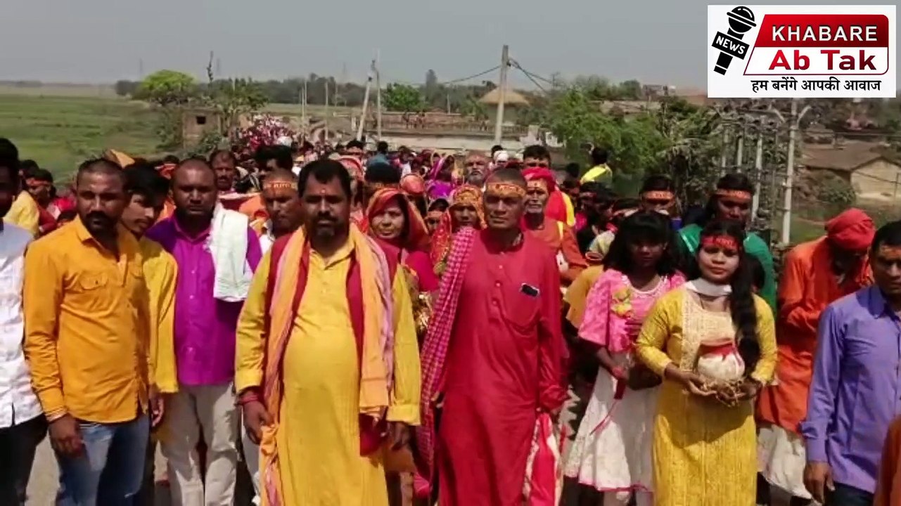 विष्णु महायज्ञ को लेकर हर्षोल्लास माहौल में कलशयात्रा निकाला गया