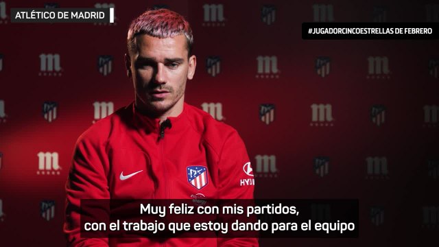 Griezmann, mejor jugador del Atleti en febrero: Estoy en el buen camino