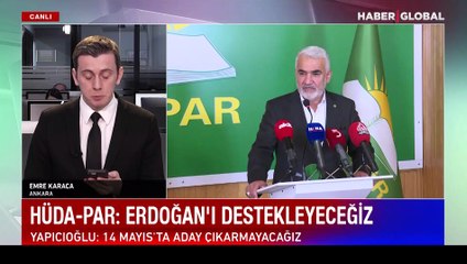 HÜDA PAR 2023 Cumhurbaşkanlığı seçiminde Erdoğan'ı destekleme kararı aldı
