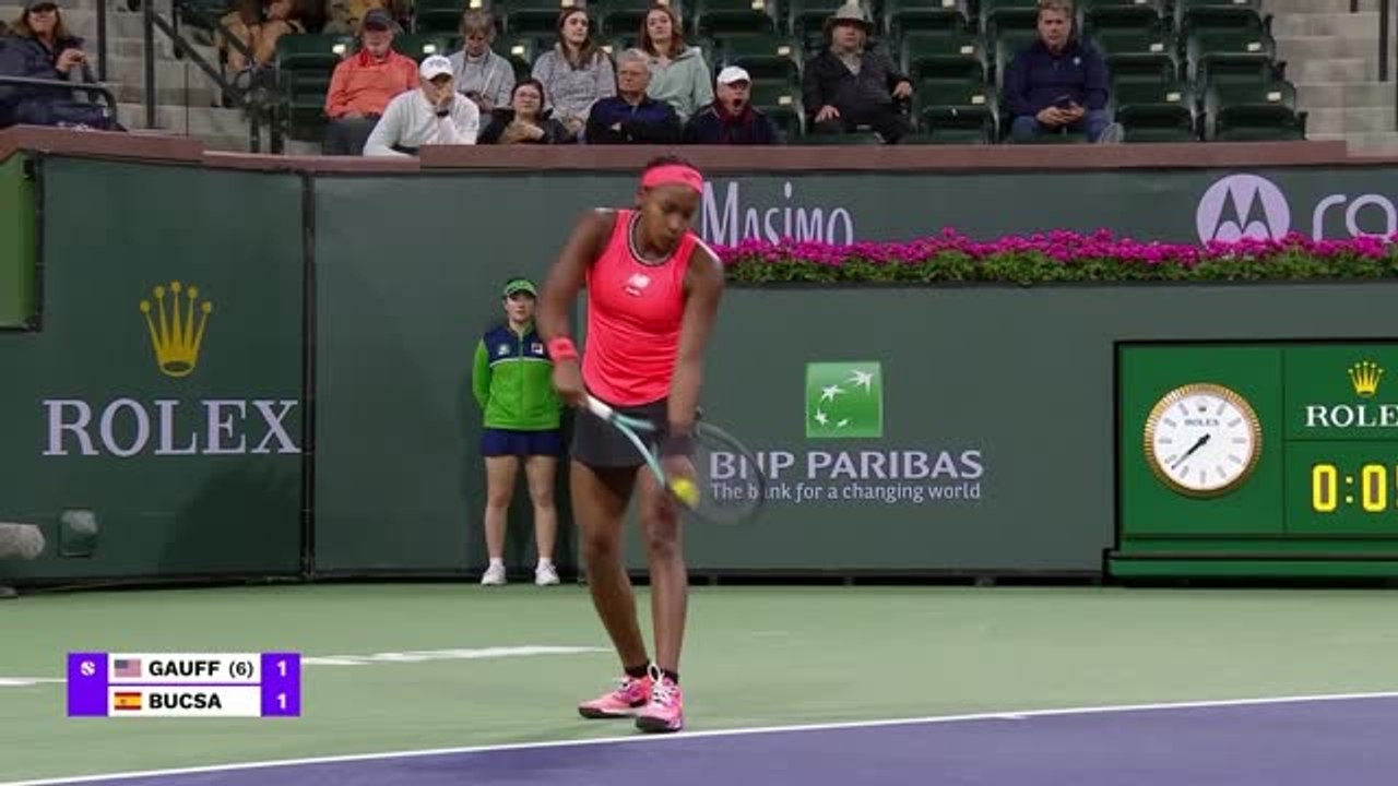 Highlights: gauff besiegt bucsa in indian wells