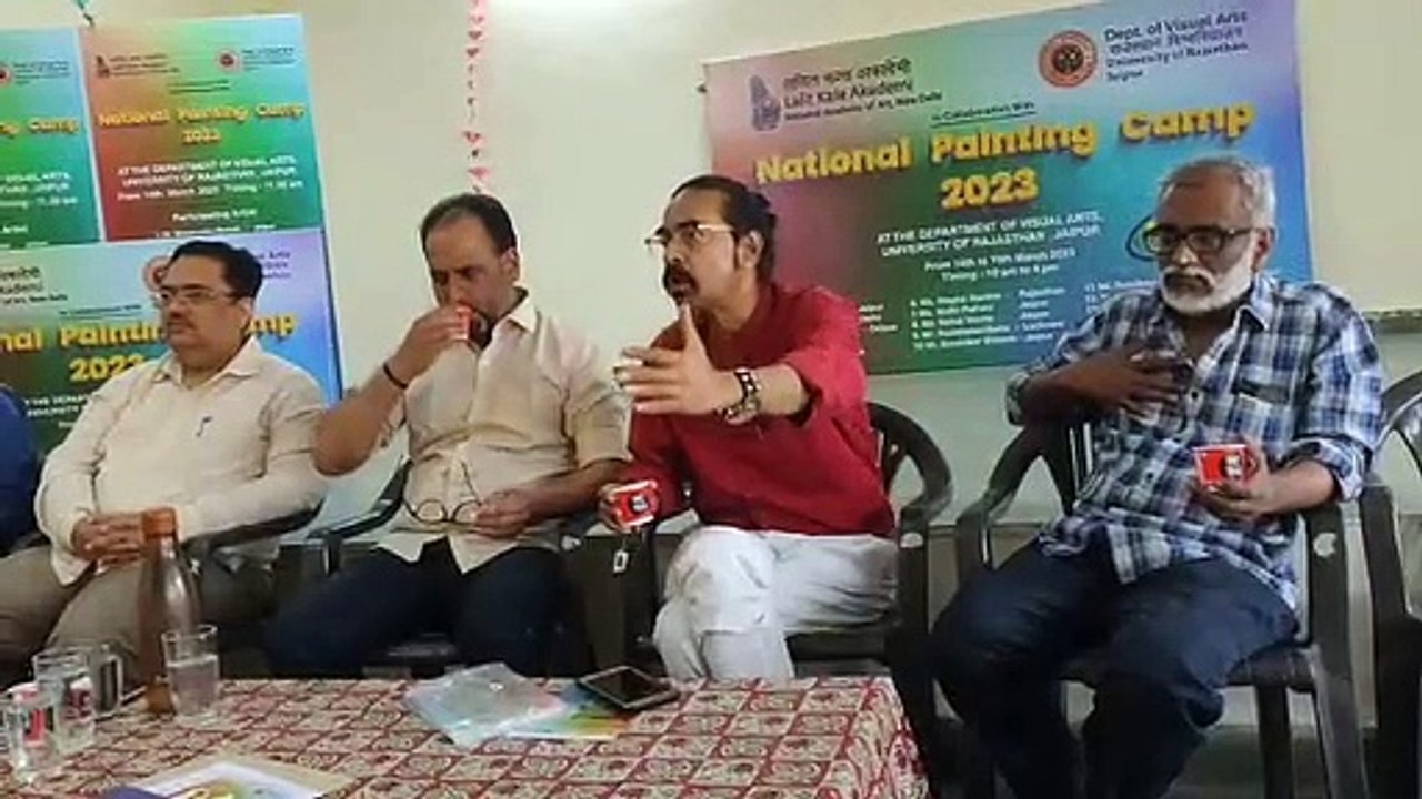 National Painting Camp - राजस्थान विवि में बिखर...