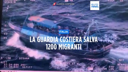 Sabato da record, salvati oltre 1200 migranti in mare aperto dalla Guardia costiera italiana