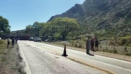 Saqueo camión uspallata