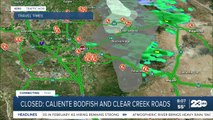 Road closures Saturday morning due to storms in Kern County