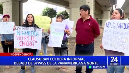 Independencia: Clausuran cochera informal debajo de bypass de la Panamericana norte