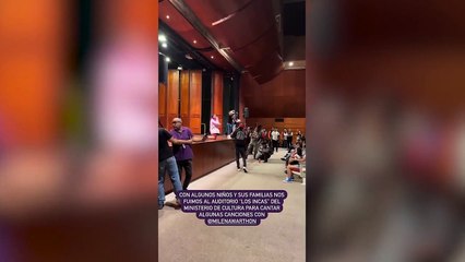 Milena Warthon pudo cantar a los niños en el Gran Teatro Nacional.