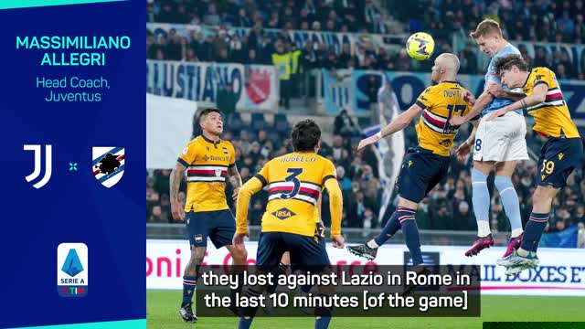 Allegri not underestimating Serie A strugglers Sampdoria