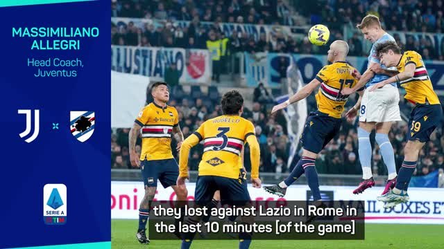 Allegri not underestimating Serie A strugglers Sampdoria