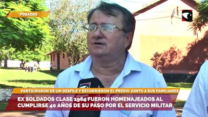 Soldados clase 64 recibieron un homenaje tras cumplirse 40 años de su servicio militar