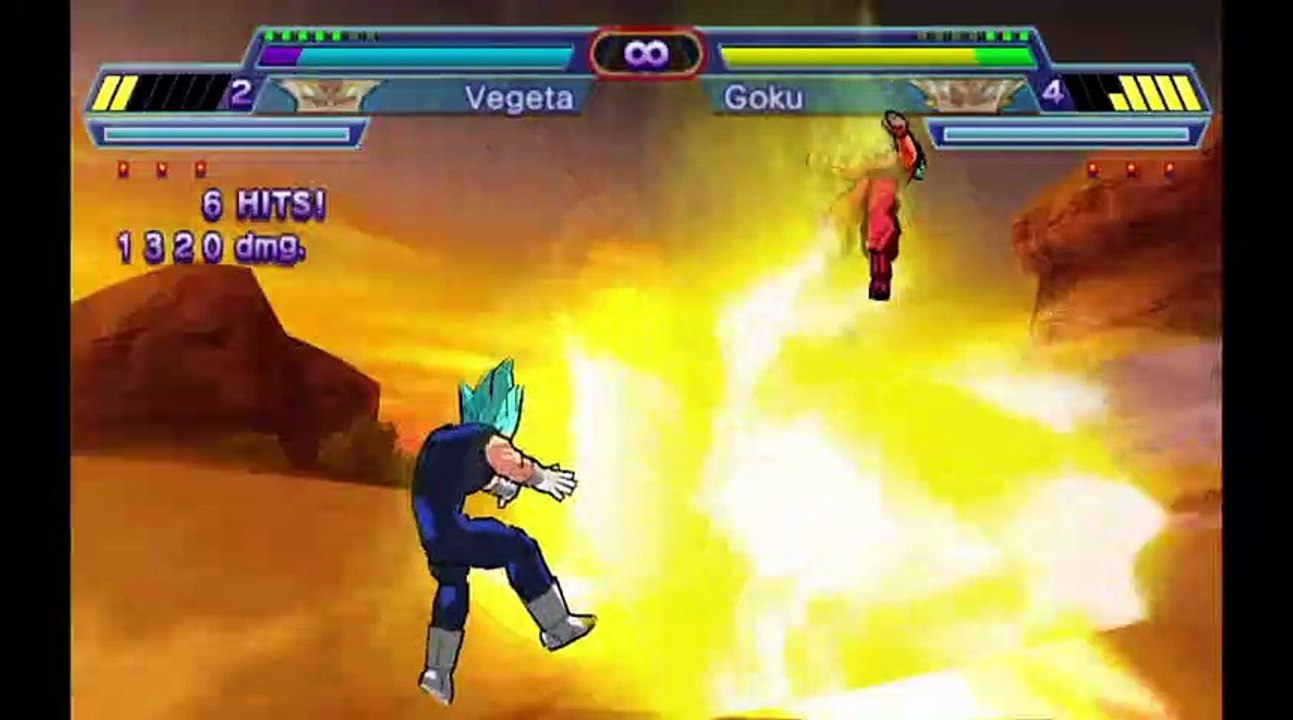Dragon Ball Z: Shin Budokai 2 MOD HEROES - Goku SSGSS Kaio-ken VS Vegeta SSGSS RJ ANDA #dbs