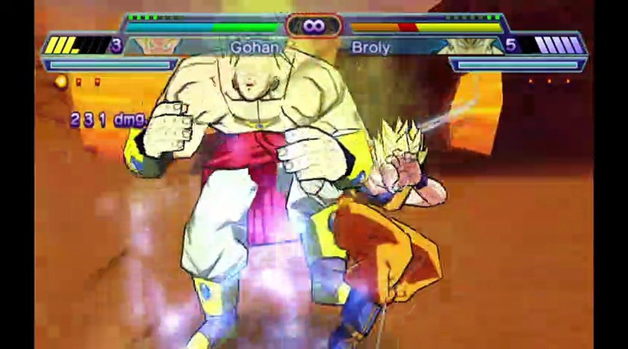Dragon Ball Z: Shin Budokai 2 - Gohan SS2 VS Broly RJ ANDA #dragonballgame #dragonballgameplay