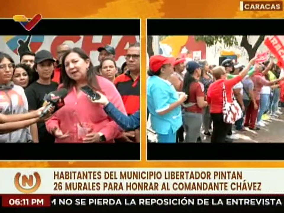 Pintan más de 25 murales en honor al Comandante Eterno Hugo Chávez en Caracas