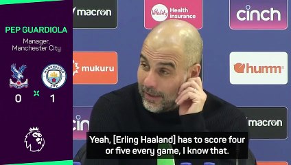 ‘He is under no pressure’ – Guardiola praises match-winner Haaland following Palace victory
