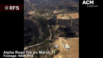 Aerial footage of land burned by the fire near Hill End | March 11, 2023 | Western Advocate