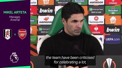 Download Video: We are in football, not church - Arteta won't stop Arsenal players celebrations