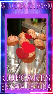 Cupcakes en lata de Tuna Magdalenas en latas de atun panqueques #panqueques #magdalenas #recetas #tortilla