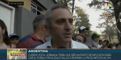 Movimientos políticos argentinos rechazan proscripción de Cristina Fernández