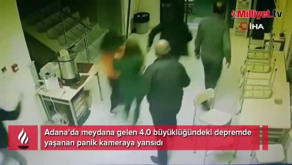 Adana’da deprem güvenlik kameralarına böyle yansıdı