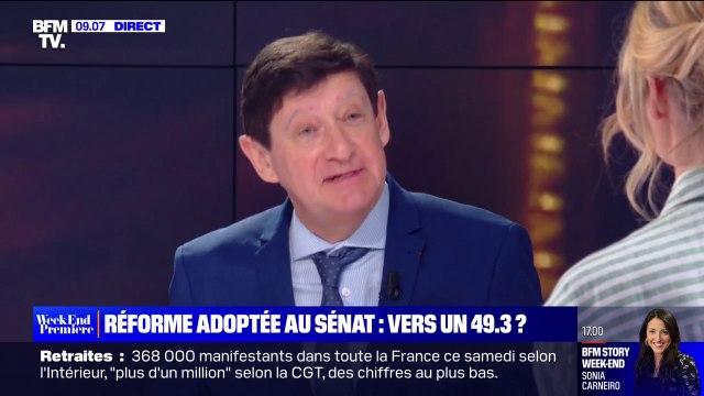 Retraites: vote à l'Assemblée ou 49.3? Pour Patrick Kanner (PS), il n'y a pas de bonne solution car c'est une mauvaise réforme