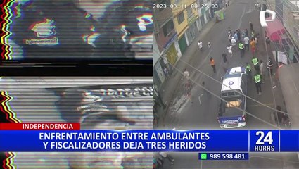 Fiscalizadores fueron atacados por ambulantes en el Mercado el Ermitaño en Independencia