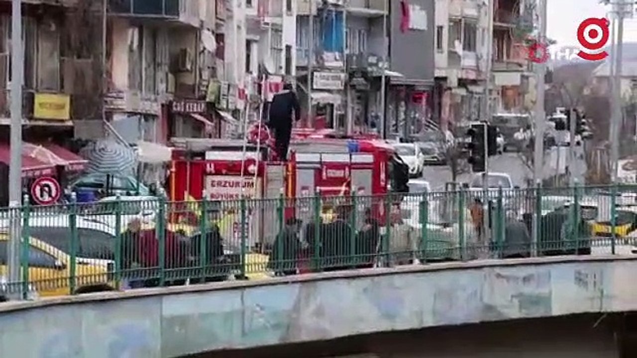 Oltu Çayı’nda köpek kurtarma operasyonu