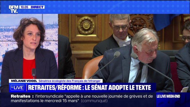 Mélanie Vogel, sénatrice EELV: La réforme des retraites a été votée dans des conditions de débat dégradées