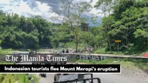 Indonesian tourists flee Mount Merapi's eruption