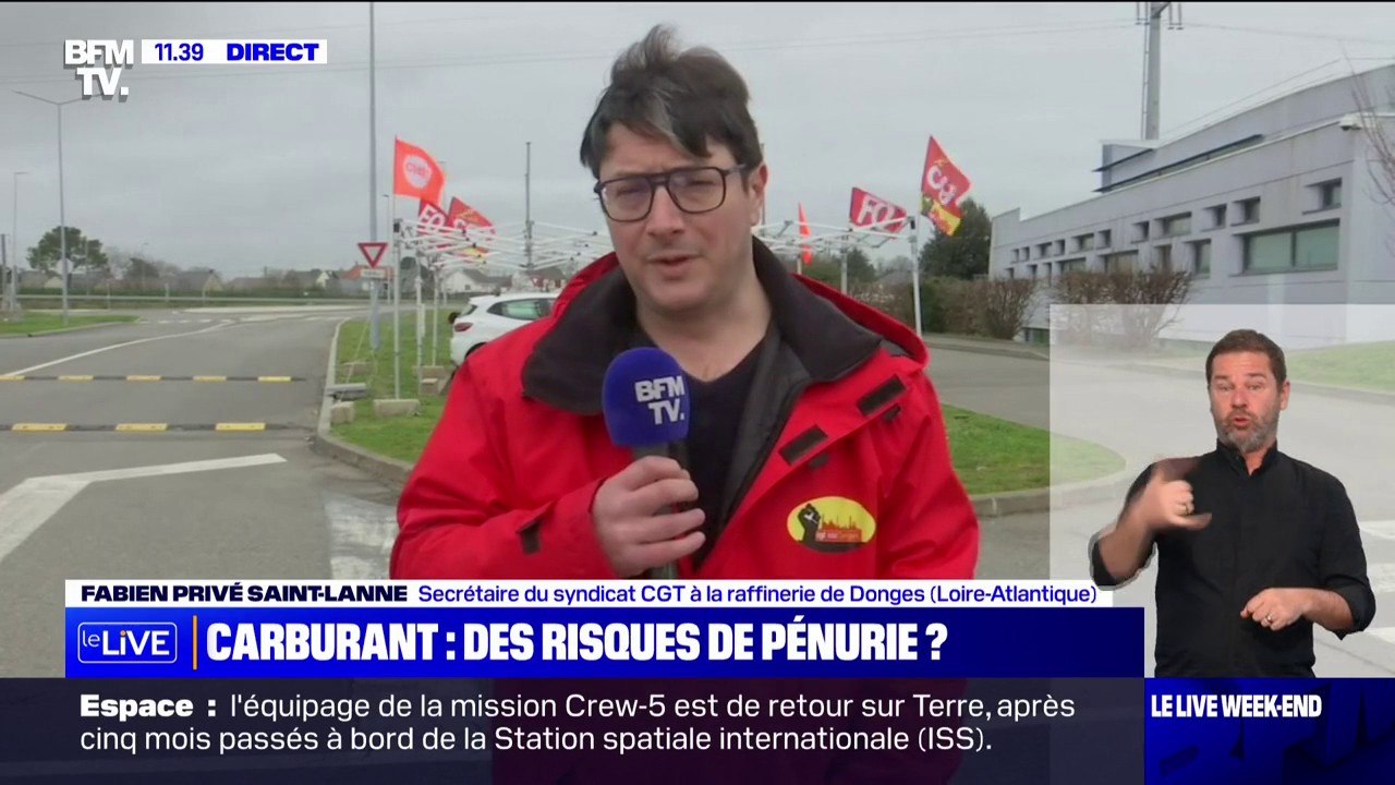 Fabien Privé Saint-Lanne (CGT): "L'intersyndicale a reconduit la grève à la raffinerie de Donges jusqu'à jeudi 21h"