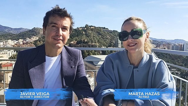 Entrevista a Javier Veiga y Marta Hazas en el Festival de Cine de Málaga por la película Amigos hasta la muerte .