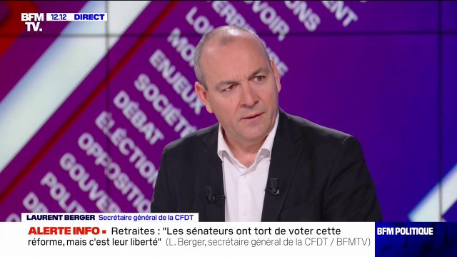 Retraites: Laurent Berger estime que l'utilisation du 49.3 serait un vice démocratique