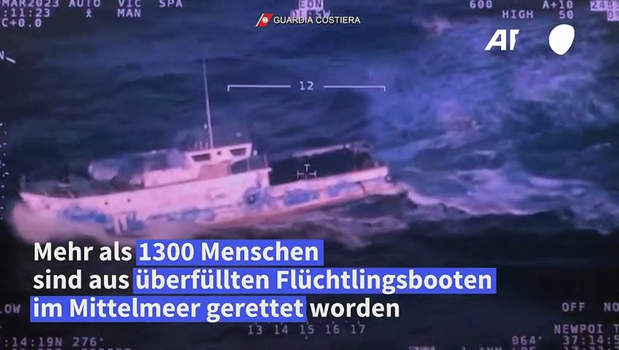 Mehr als 1300 bootsflüchtlinge in italienische häfen gebracht