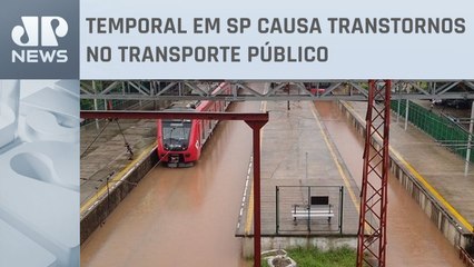 Alagamento interdita trecho da Linha 10-Turquesa da CPTM entre São Caetano e Santo André
